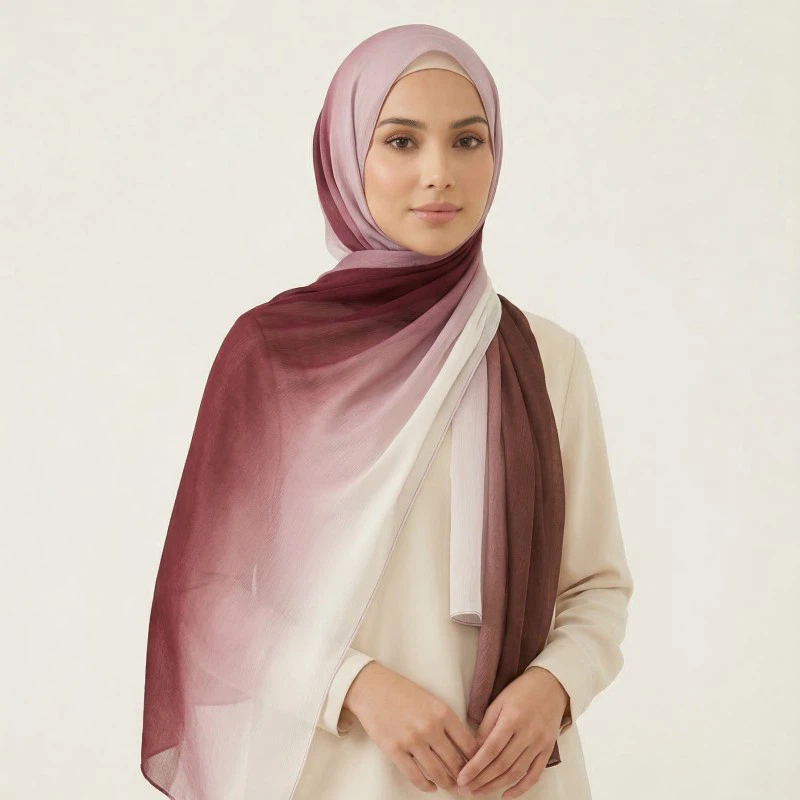 Gradient Print Modal Hijab