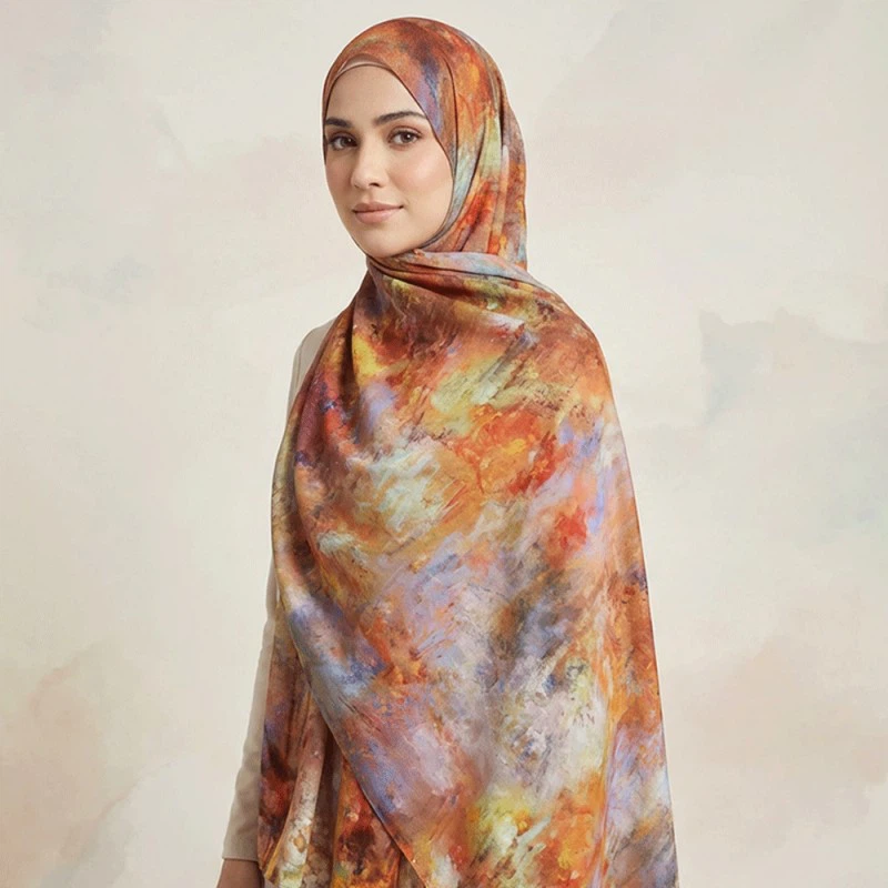 Oil Painting Printed Modal Hijab