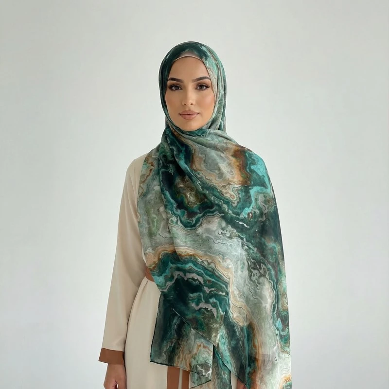 Griotte Printed Modal Hijab suppliers
