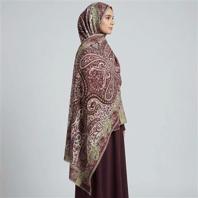 Cashew Nut Printed Modal Hijab