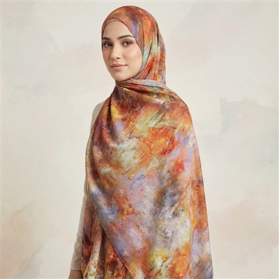 Oil Painting Printed Modal Hijab